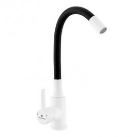 G016097 Gota Rocio DW7105-Z13 Смеситель д/умывальника с гибким силиконовым изливом Black&White чёрный 